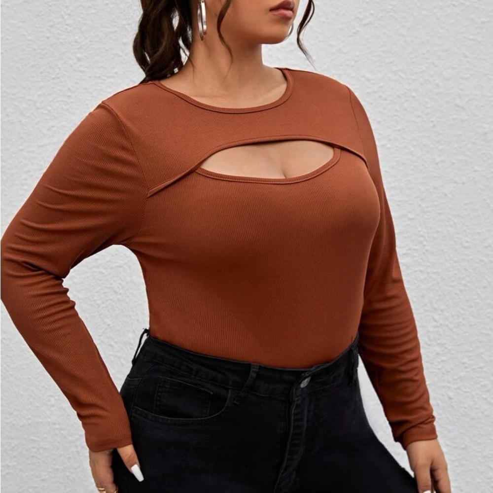 SHEIN sexy tee bodysuit with cutouts